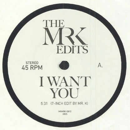 I Want You (7" VINYL) | Mint (M) Generic - DISCO *NEW*