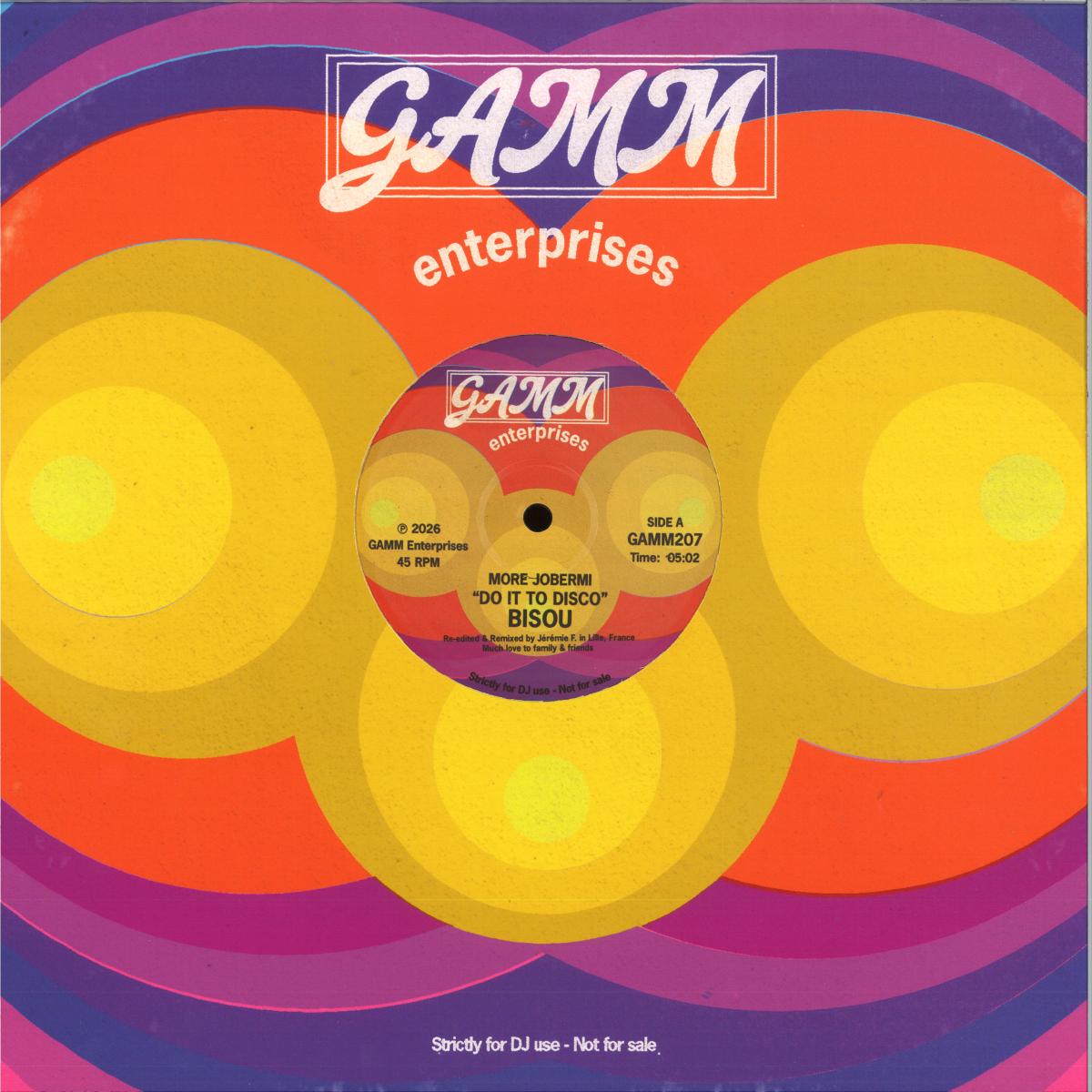 Bisou - More Jobermi (VINYL 12" G.A.M.M.) | NEW - DISCO *NEW*