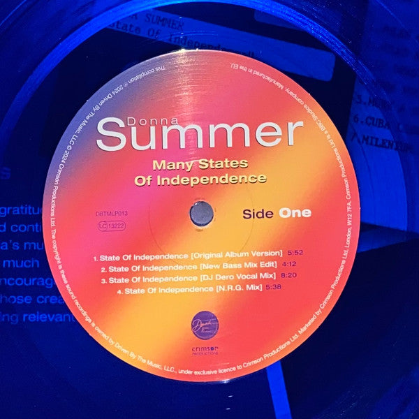 Donna Summer - Many States Of Independence | Mint (M) Mint (M) - DISCO *SEALED/RSD/COLOR*