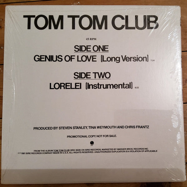 Tom Tom Club Genius Of Love LP Mint (M) Mint (M)
