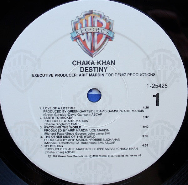 Chaka Khan Destiny *SRC* LP Excellent (EX) Excellent (EX)