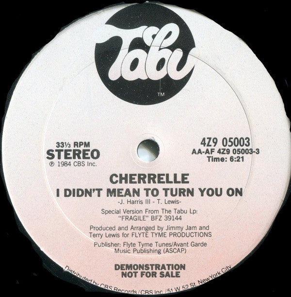 Cherrelle I Didn't Mean To Turn You On 12" Excellent (EX) Generic