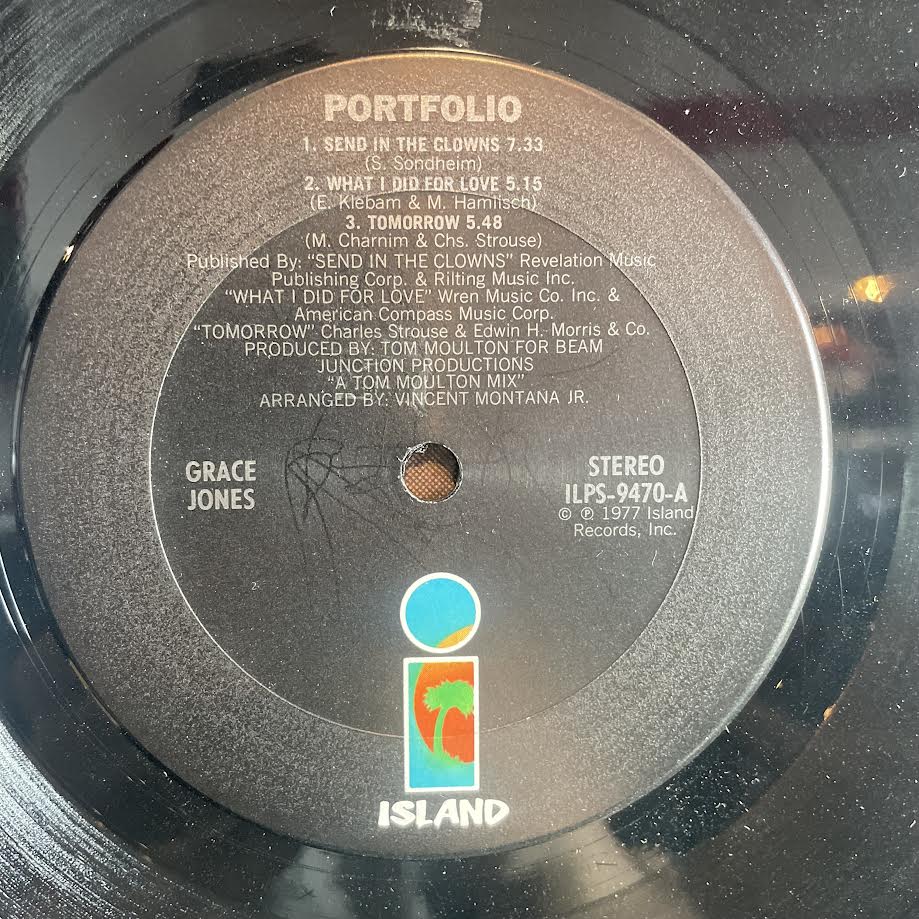 Grace Jones - Portfolio (VINYL) | Excellent (EX) Very Good Plus (VG+) - DISCO / USED *EXCELLENT*