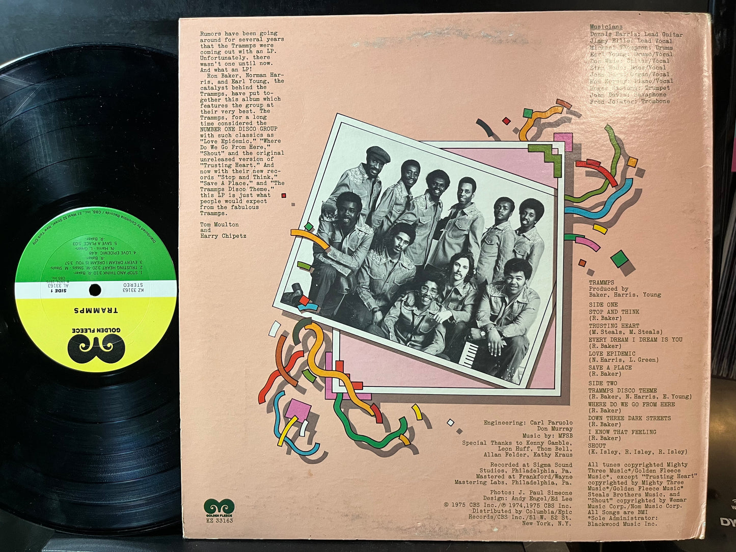The Trammps - Trammps (VINYL LP Golden Fleece KZ 33163 1975) | Excellent (EX) Excellent (EX) - DISCO / USED *EXCELLENT*