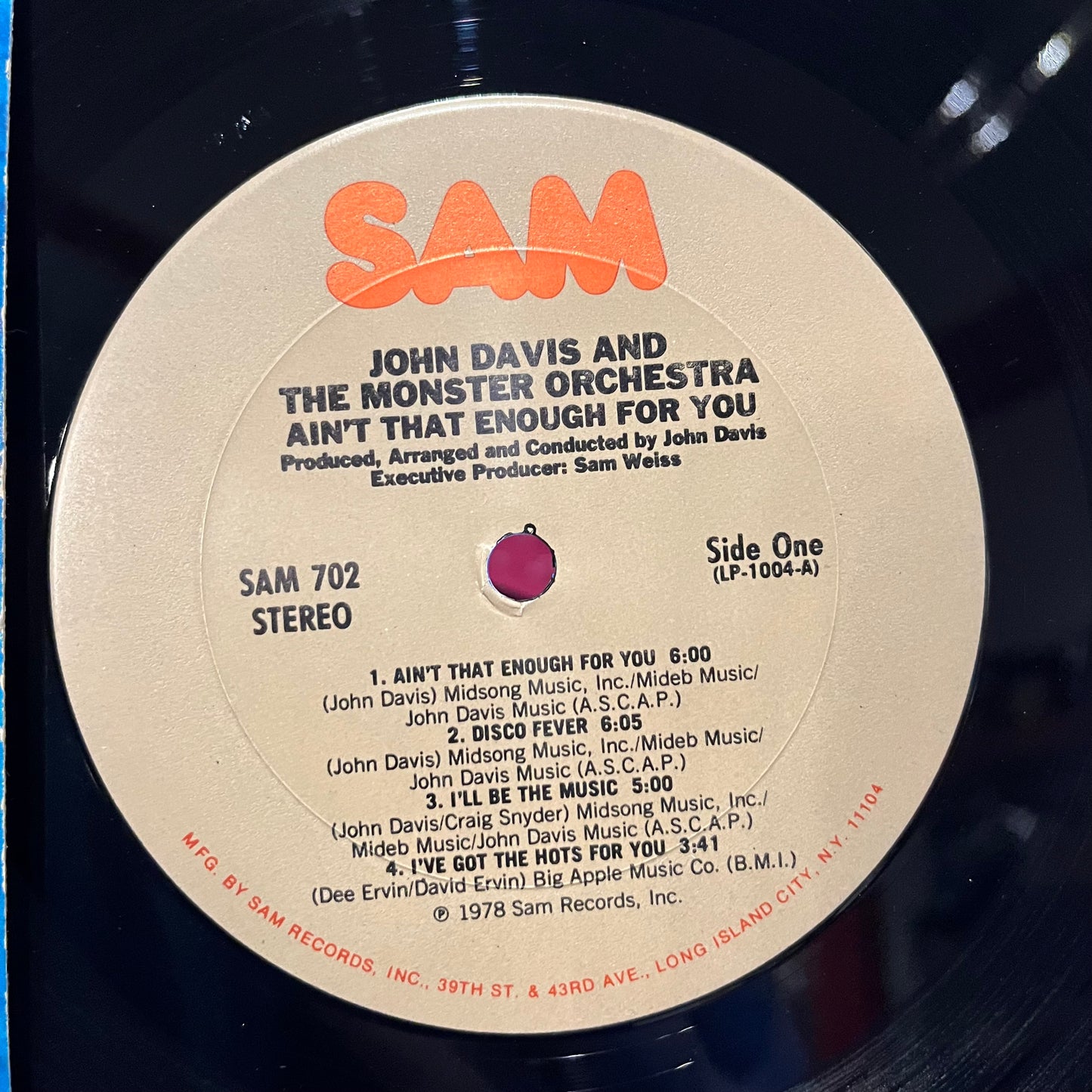 John Davis & The Monster Orchestra Ain't That Enough For You LP Near Mint (NM or M-) Excellent (EX)