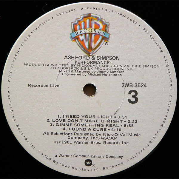 Ashford & Simpson - Performance | Near Mint (NM) Excellent (EX) - DISCO / USED *NEAR MINT*