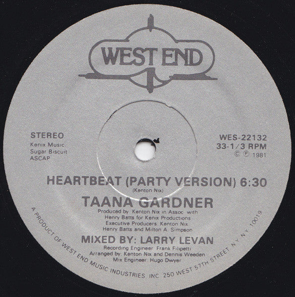 Taana Gardner - Heartbeat | Near Mint (NM) Generic - DISCO / USED *NEAR MINT*