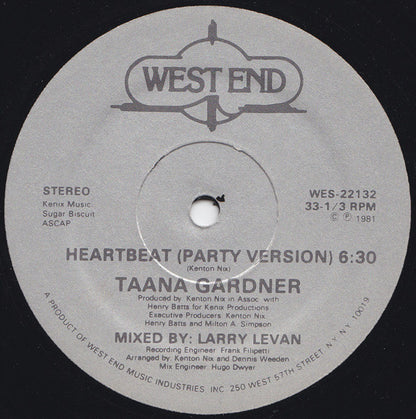 Taana Gardner - Heartbeat | Near Mint (NM) Generic - DISCO / USED *NEAR MINT*
