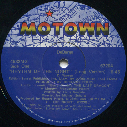 DeBarge - Rhythm Of The Night (12" VINYL) | Near Mint (NM) Excellent (EX) - DISCO / USED *NEAR MINT*
