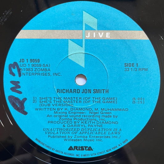 She's The Master (Of The Game) (12" VINYL) | Near Mint (NM) Excellent (EX) - DISCO / USED *NEAR MINT*