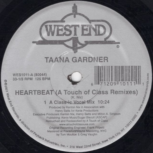 Taana Gardner - Heartbeat (A Touch Of Class Remixes) 12" VINYL) | Near Mint (NM) Near Mint (NM) - DISCO / USED *NEAR MINT*