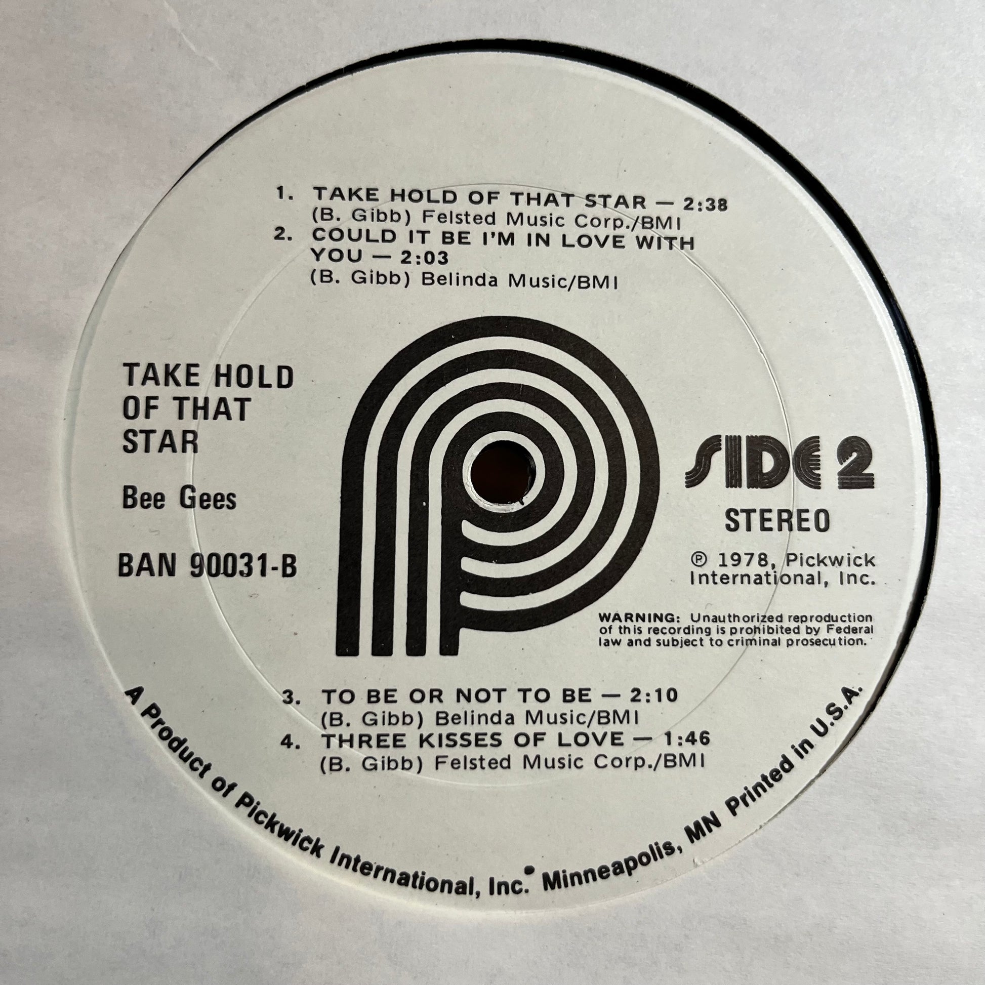 Take Hold Of That Star (VINYL) | Near Mint (NM) Very Good (VG) - DISCO / USED *NEAR MINT*