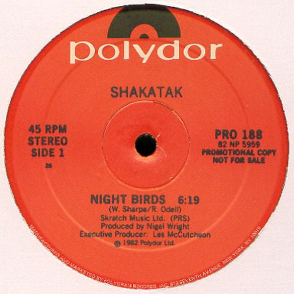 Shakatak Night Birds 12" Near Mint (NM or M-) Generic
