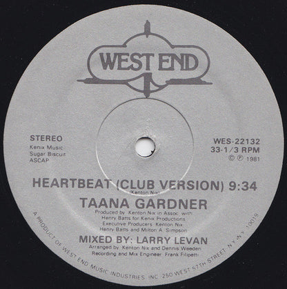 Taana Gardner - Heartbeat | Near Mint (NM) Generic - DISCO / USED *NEAR MINT*