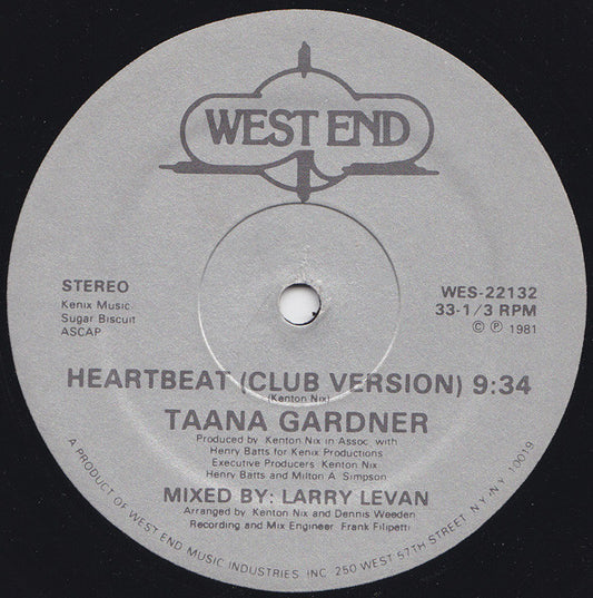 Taana Gardner - Heartbeat | Near Mint (NM) Generic - DISCO / USED *NEAR MINT*