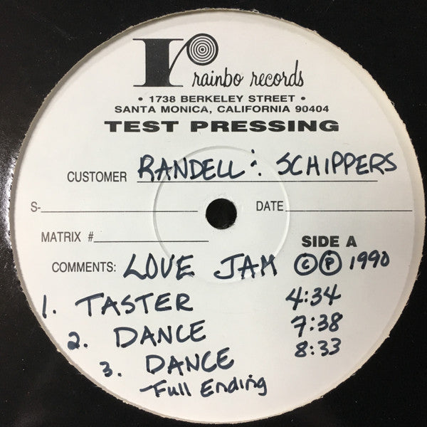 Randell & Schippers - Love Jam (VINYL LP) | Near Mint (NM or M-) Generic - DISCO / USED *NEAR MINT*
