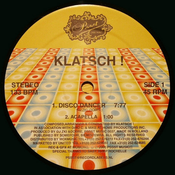 Klatsch! - Disco Dancer | Near Mint (NM) Near Mint (NM) - DISCO / USED *NEAR MINT*