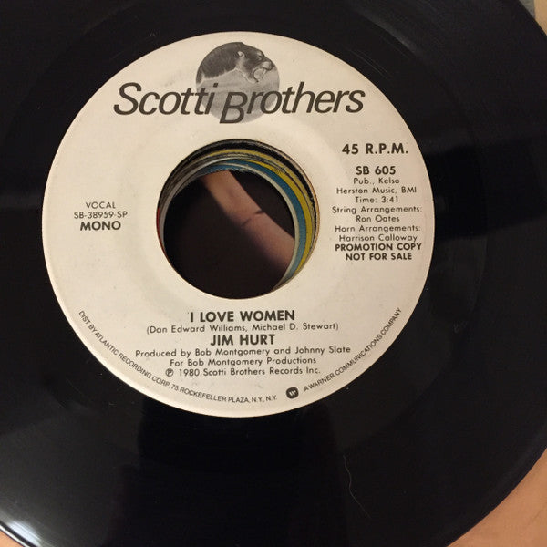 Jim Hurt - I Love Women *45RPM* | Near Mint (NM) Generic - DISCO / USED *NEAR MINT*