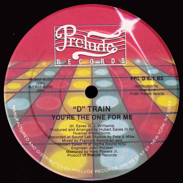 "D" Train - You're The One For Me (VINYL LP) | Near Mint (NM or M-) Very Good Plus (VG+) - DISCO / USED *NEAR MINT*