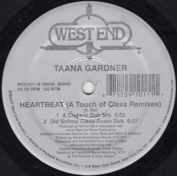 Taana Gardner - Heartbeat (A Touch Of Class Remixes) 12" VINYL) | Near Mint (NM) Near Mint (NM) - DISCO / USED *NEAR MINT*