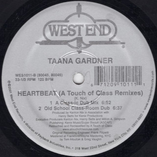 Taana Gardner - Heartbeat (A Touch Of Class Remixes) 12" VINYL) | Near Mint (NM) Near Mint (NM) - DISCO / USED *NEAR MINT*