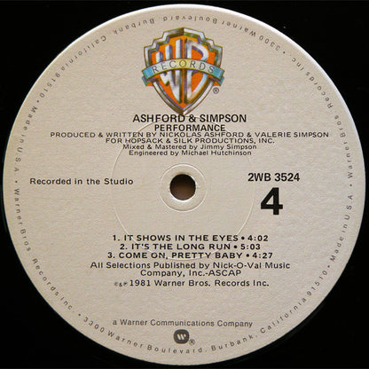 Ashford & Simpson - Performance | Near Mint (NM) Excellent (EX) - DISCO / USED *NEAR MINT*