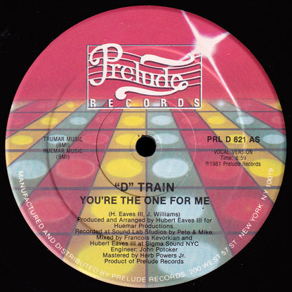 "D" Train - You're The One For Me (VINYL LP) | Near Mint (NM or M-) Very Good Plus (VG+) - DISCO / USED *NEAR MINT*