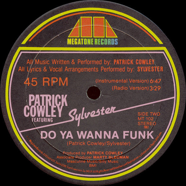 Patrick Cowley Featuring Sylvester - Do Ya Wanna Funk (VINYL LP) | Near Mint (NM or M-) Excellent (EX) - DISCO / USED *NEAR MINT*