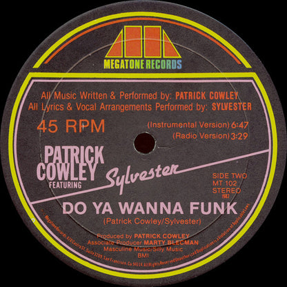 Patrick Cowley Featuring Sylvester - Do Ya Wanna Funk (VINYL LP) | Near Mint (NM or M-) Excellent (EX) - DISCO / USED *NEAR MINT*