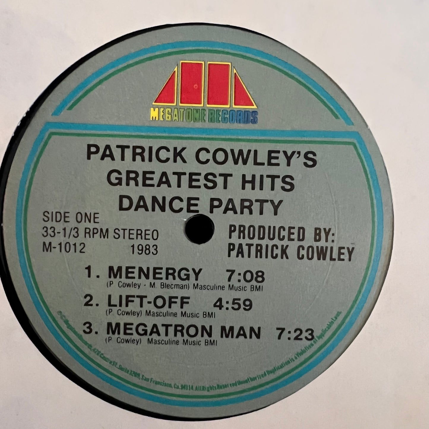 Patrick Cowley Patrick Cowley's Greatest Hits Dance Party LP Near Mint (NM or M-) Excellent (EX)