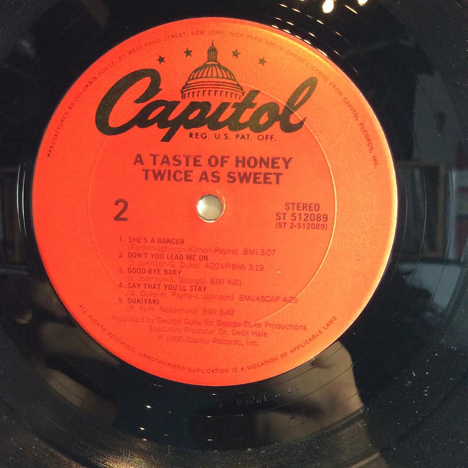 A Taste Of Honey - Twice As Sweet (VINYL LP Capitol Records – ST-512089) | USED Near Mint (NM) Excellent (EX) - DISCO / USED *NEAR MINT*