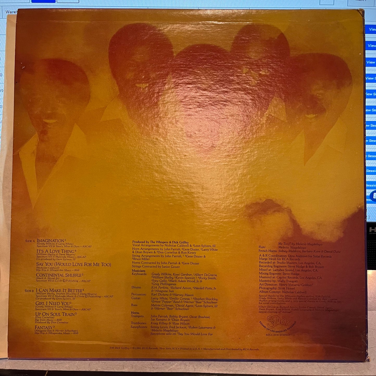 The Whispers Imagination LP Near Mint (NM or M-) Near Mint (NM or M-)