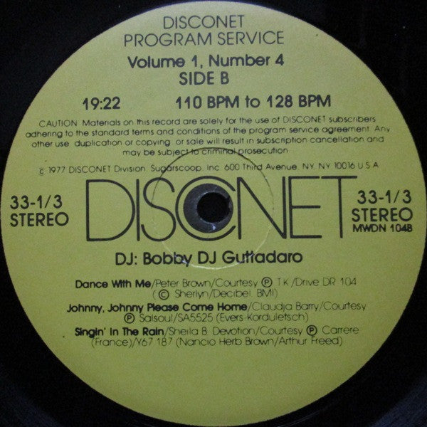 Various - Volume 1, Number 4 | Very Good (VG) Generic - DISCO / USED *VERY GOOD*