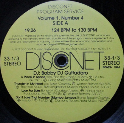 Various - Volume 1, Number 4 | Very Good (VG) Generic - DISCO / USED *VERY GOOD*