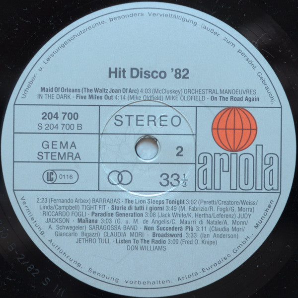 Various Super 20 - Hit Disco '82 LP Very Good (VG) Near Mint (NM or M-)