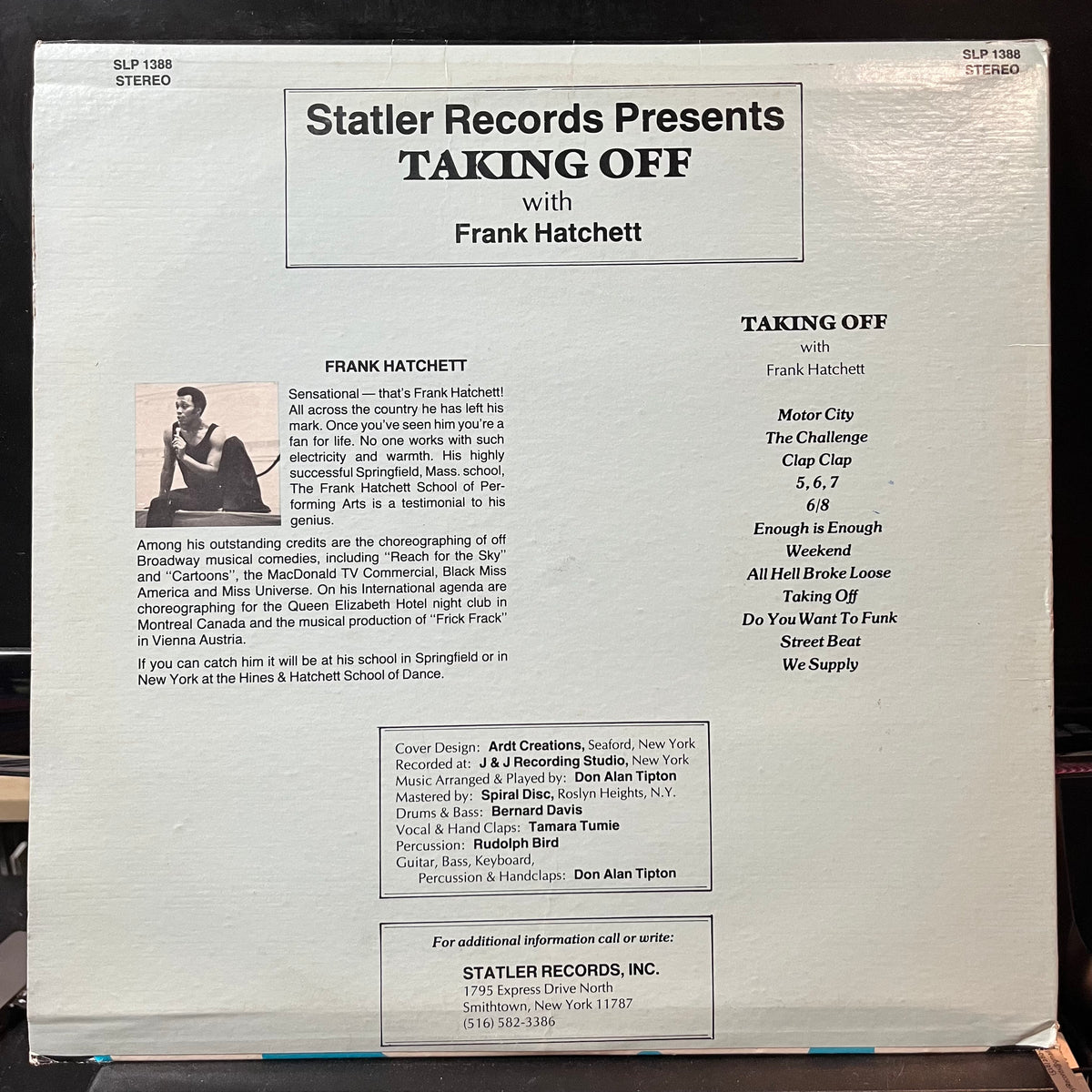 Frank Hatchett - Taking Off (VINYL LP) | USED Very Good (VG) Very Good Plus (VG+) - DISCO / USED *VERY GOOD*