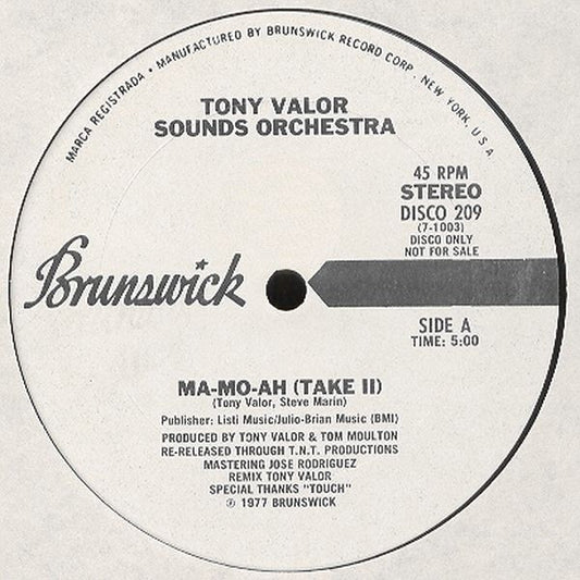 Tony Valor Sounds Orchestra - Ma-Mo-Ah (Take II) / How Can I Forget | Very Good (VG) Generic - DISCO / USED *VERY GOOD*