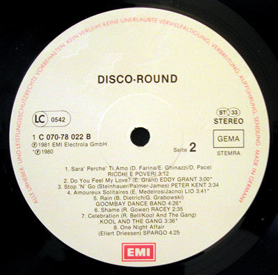 Various Disco Round LP Very Good (VG) Very Good Plus (VG+)