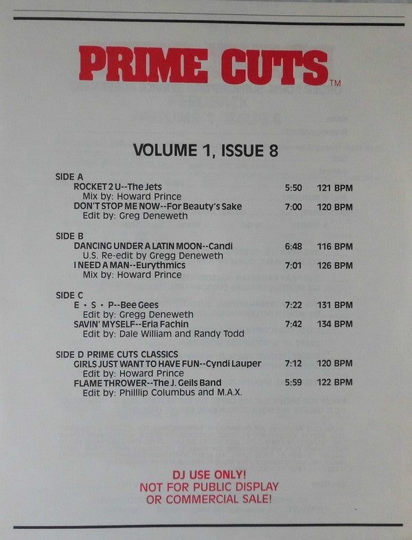 Various Prime Cuts - Volume 1, Issue 8 12" Very Good (VG) Generic