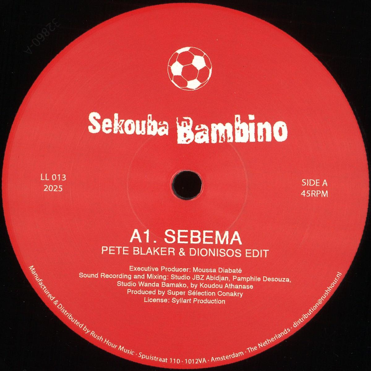 Sekouba Bambino - Sebema (Pete Blaker & Dionisos Edit) (VINYL 12" LL Series) | NEW - DISCO/WORLD *NEW*