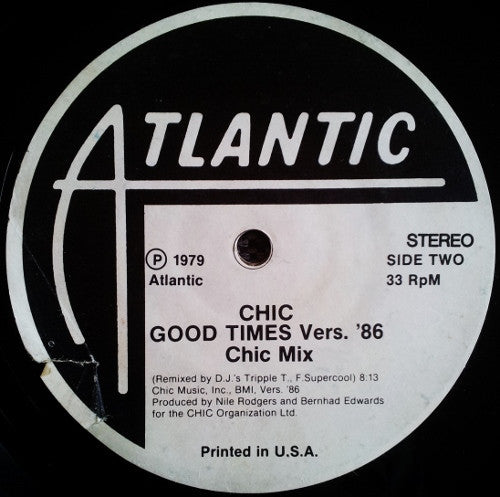 Chic - Good Times / Good Times Vers.'86 | Mint (M) Generic - DISCO