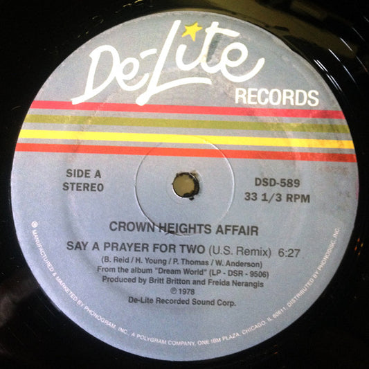 Crown Heights Affair Say A Prayer For Two (U.S. Remix) / Dreaming A Dream 12" Mint (M) Mint (M)
