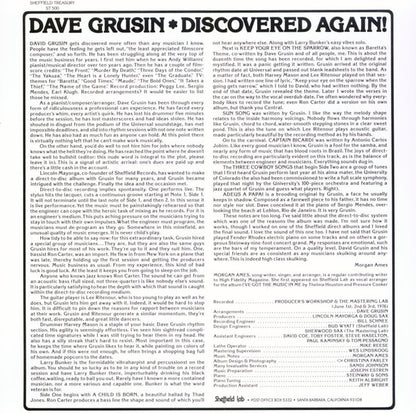 Dave Grusin - Discovered Again! | Very Good Plus (VG+) Near Mint (NM) - JAZZ / USED *EXCELLENT*