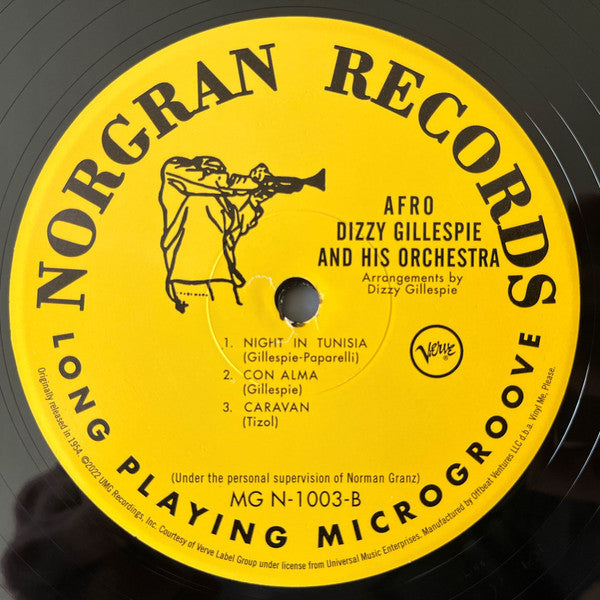 Dizzy Gillespie And His Orchestra Afro Norgran Records LP, Album, Mono, Club, RE, RM, 180 Mint (M) Mint (M)