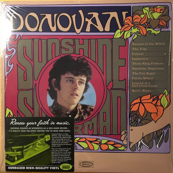 Donovan Sunshine Superman Sundazed Music, Epic LP, Album, Mono, RE, 180 Mint (M) Mint (M)