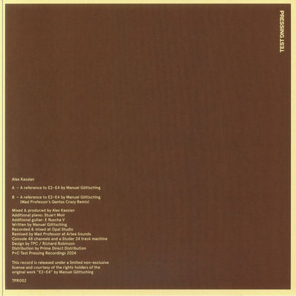 E2-E4 - A Reference To E2-E4 By Manuel Göttsching | Mint (M) Near Mint (NM) - DOWNTEMPO *NEW*