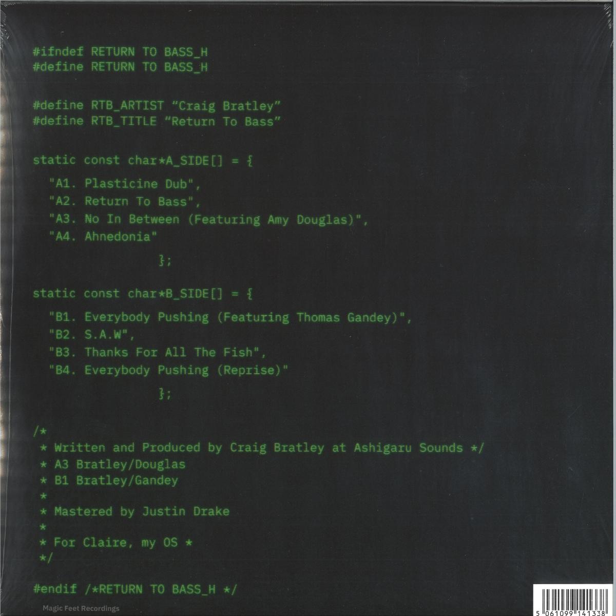 Craig Bratley - Return To Bass (VINYL LP Magic Feet MFLP01) | NEW Mint (M) Mint (M) - DOWNTEMPO *NEW*
