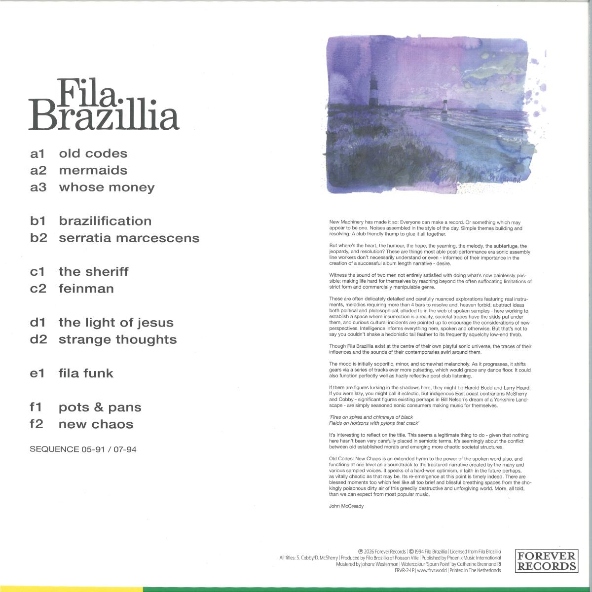 Fila Brazillia - Old Codes New Chaos (VINYL 3xLP Forever Records FRVR-2-LP) | NEW Mint (M) Mint (M) - DOWNTEMPO *SEALED*