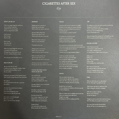 Cigarettes After Sex - Cry (VINYL) | Excellent+ (EX+) Near Mint (NM) - DOWNTEMPO / USED *EXCELLENT+*