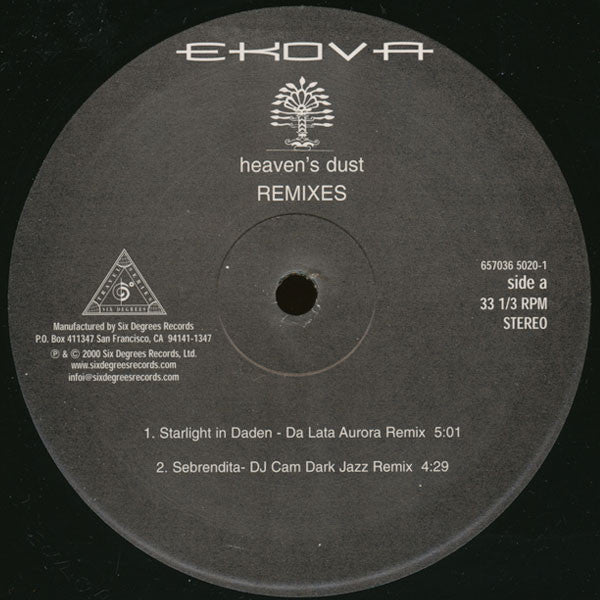 Ekova - Heaven's Dust (Remixes) | Near Mint (NM) Excellent (EX) - DOWNTEMPO / USED *EXCELLENT+*